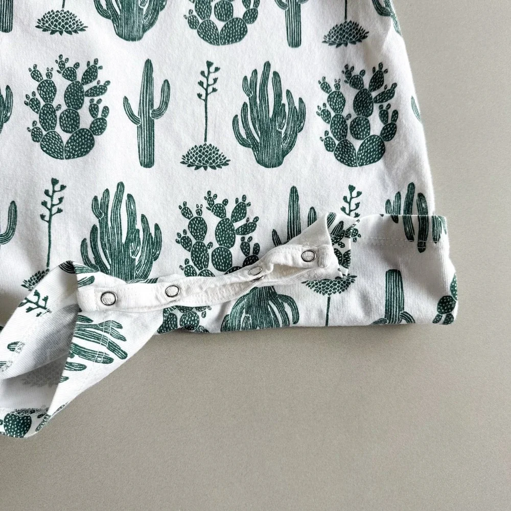 Winter Water Factory Organic Cotton Cactus Romper Sleeveless Summer Baby 3 mos
